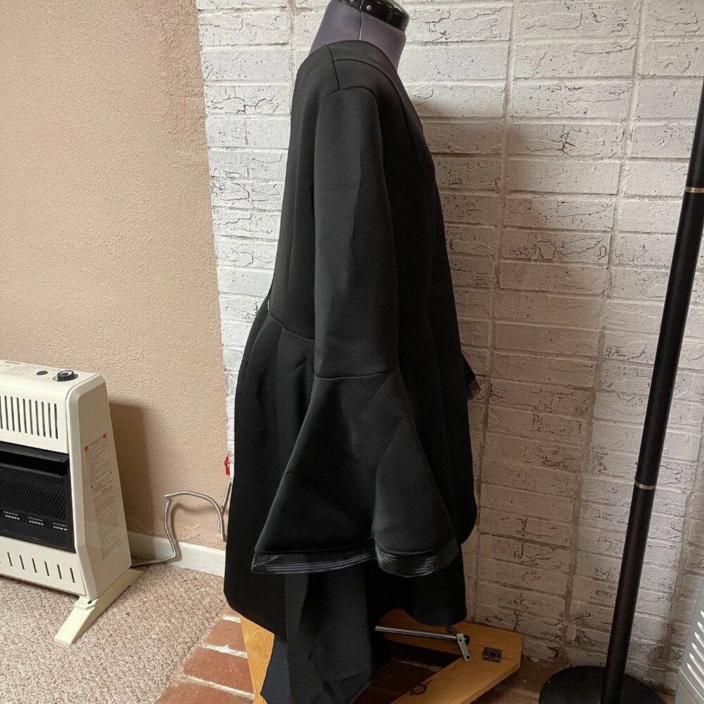 Eien USA Black Bell Sleeve Fit & Flare Dress โ 3XL โ Dramatic Flounce Hem โ Goth - Picture 4 of 10